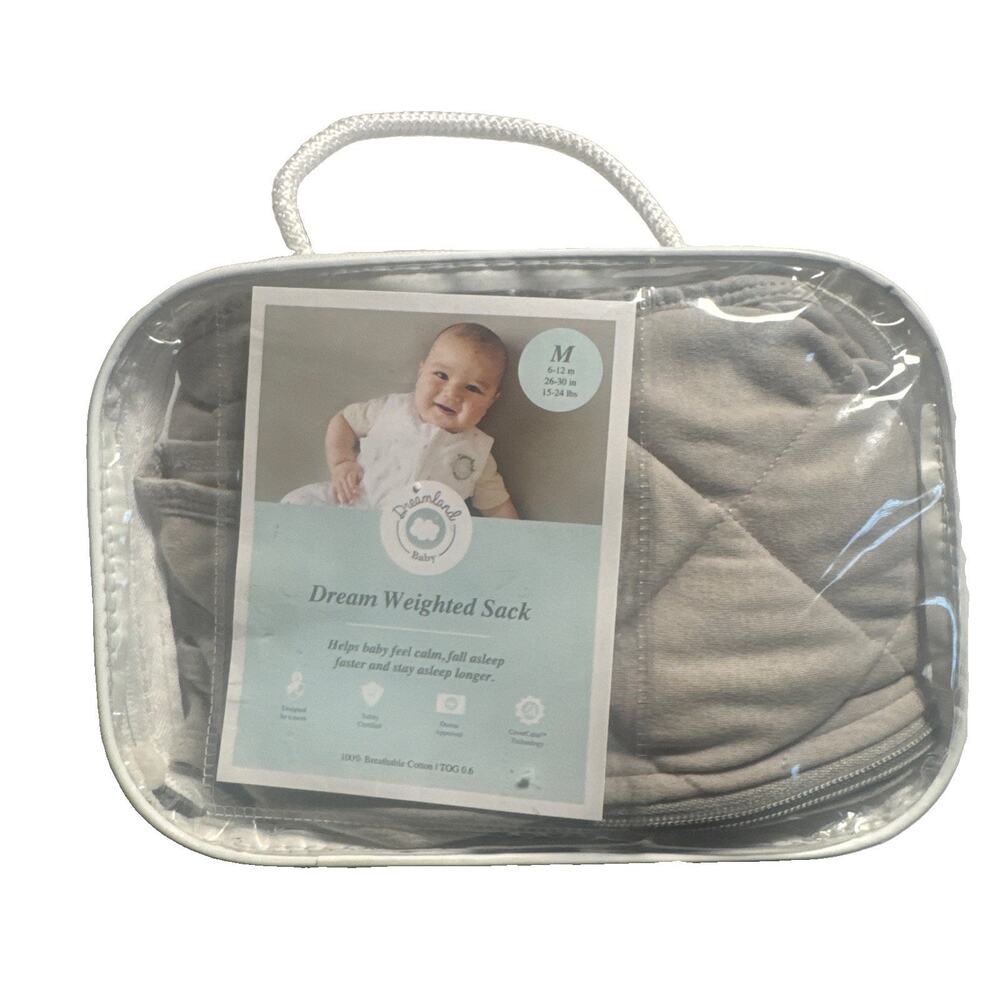Dreamland Baby Dream Weighted Sack Medium 6-12M 15-24 lb Gray 0.6 TOG